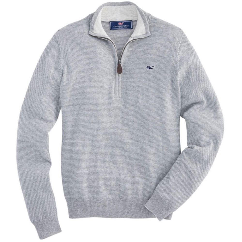Vineyard Vines Boys Palm Beach Stripe 1/4-Zip Sweater- 4T- EUC!!